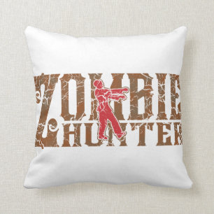 Zombie Hunter Walking Dead Gifts Throw Pillow