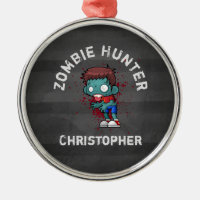 Zombie Hunter with Blood Splatter Creepy Cool