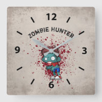 Zombie Hunter with Blood Splatter Creepy Cool