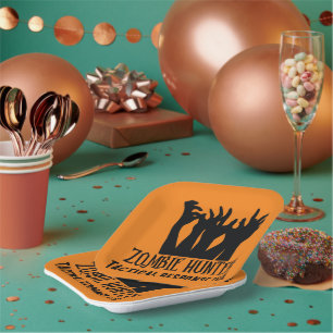 Zombie Hunters Tactical Response Team Paper Plate