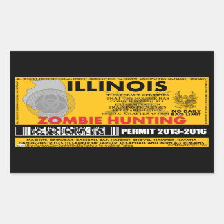 Zombie Hunting Permit Illinois Sticker
