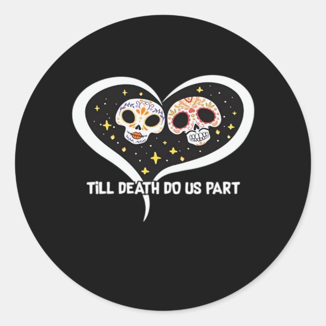 Zombie In Graveyard - Till Death Do Us Part Classic Round Sticker (Front)