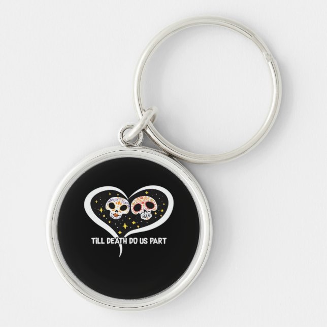 Zombie In Graveyard - Till Death Do Us Part Keychain (Front)
