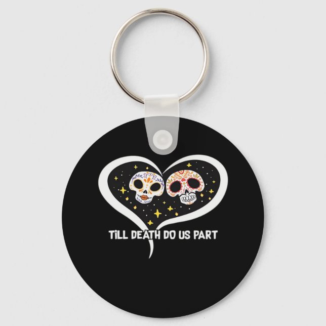 Zombie In Graveyard - Till Death Do Us Part Keychain (Front)