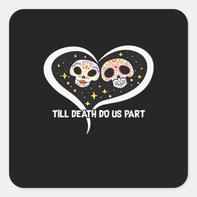 Zombie In Graveyard - Till Death Do Us Part Square Sticker (Front)