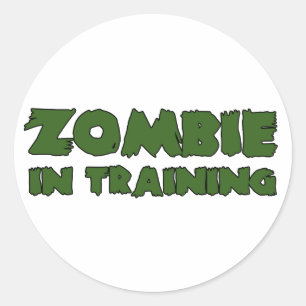 Zombie In Training Classic Round Sticker