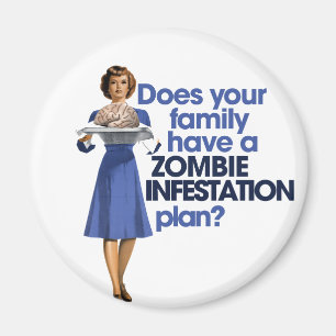 Zombie Infestation Plan Magnet