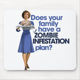Zombie Infestation Plan Mouse Pad