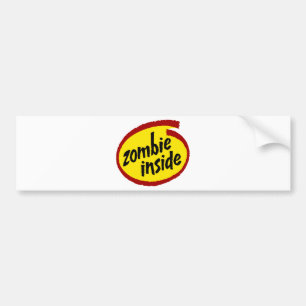 Zombie Inside Bumper Sticker