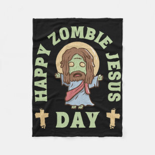 Zombie Jesus Day Fleece Blanket