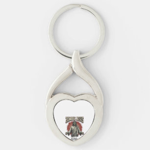 Zombie Jesus Vintage Engraving Funny Shirt Design_ Keychain