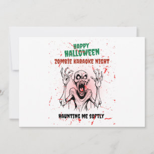 Zombie Karaoke Night – Funny Halloween Party Invitation