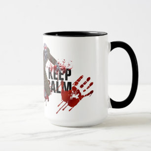 Zombie Keep Calm Ringer Mug