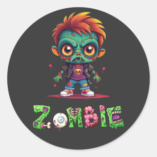 Zombie Kid - Ash Classic Round Sticker
