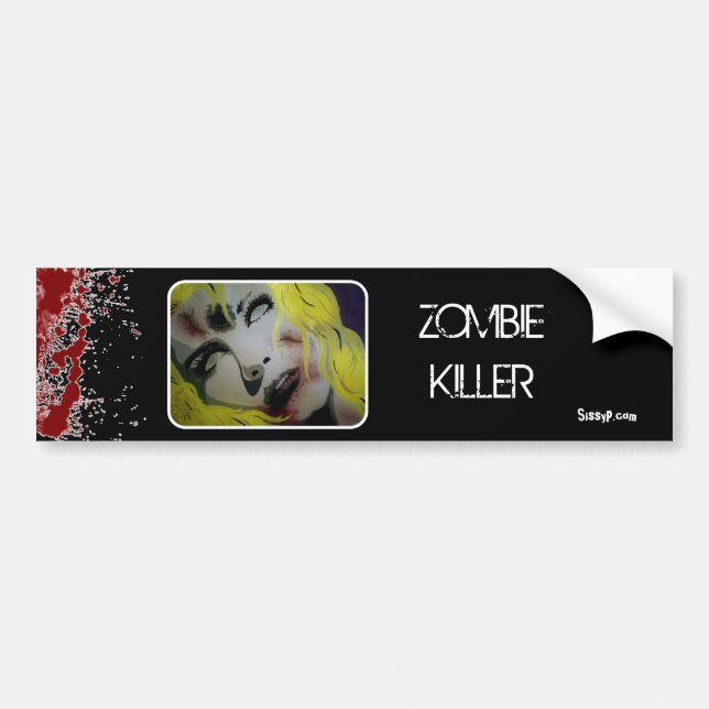 'Zombie Killer' Bumper Sticker (Front)