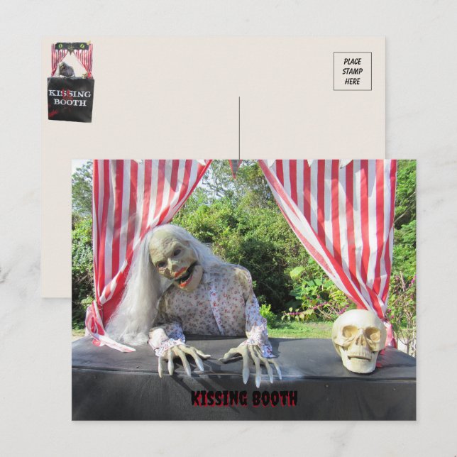 Zombie Kissing Booth Postcard (Front/Back)