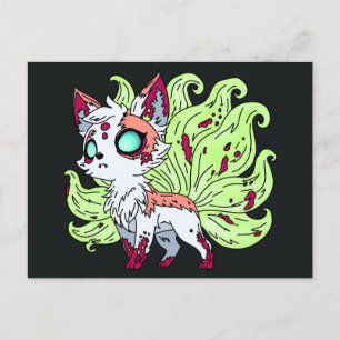 Zombie Kitsune Postcard