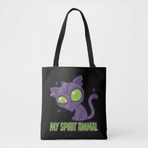 Zombie Kitten Is My Spirit Animal Tote Bag