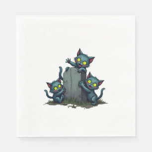 Zombie Kitten Uprising Napkin