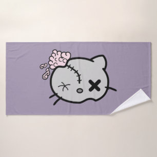 Zombie Kitty Bath Towel