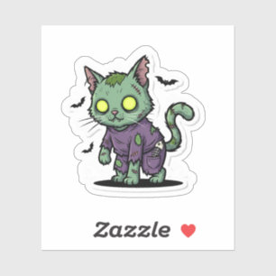 Zombie Kitty – Spooky Green Cat Halloween