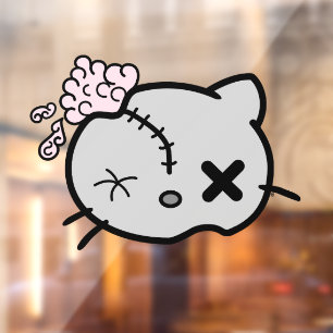 Zombie Kitty Window Cling