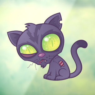 Zombie Kitty Window Cling