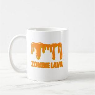 zombie lave funny orange halloween  coffee mug