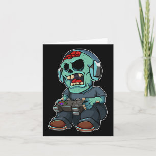 Zombie Lazy Halloween Costume Funny Gaming Video-g Card