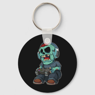 Zombie Lazy Halloween Costume Funny Gaming Video-g Keychain