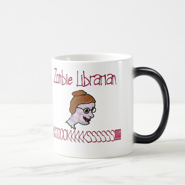 Zombie Librarian Magic Mug (Right)