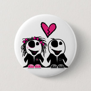 ZOMBIE LOVE 2 INCH ROUND BUTTON