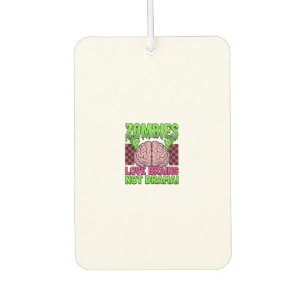Zombie Love Brains Not Drama Vintage Horror Design Air Freshener