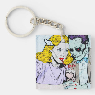 zombie love shake keychain