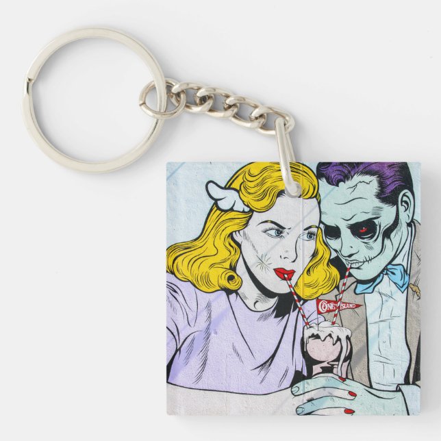zombie love shake keychain (Front)