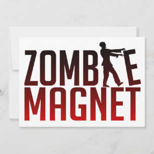 ZOMBIE MAGNET invitation, customize Invitation