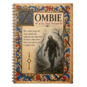 Zombie, Medieval Bestiary Art Notebook