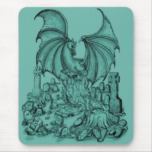 Zombie mit Drache Mouse Pad