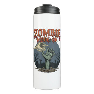 Zombie Mode Halloween Hand Moon Graveyard_1 Thermal Tumbler