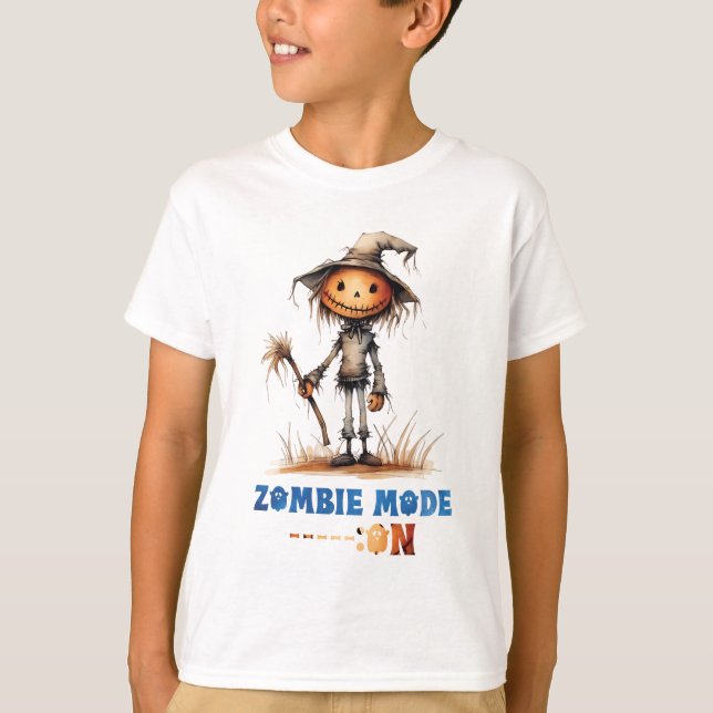 Zombie Mode: On Halloween T-Shirt (Front)