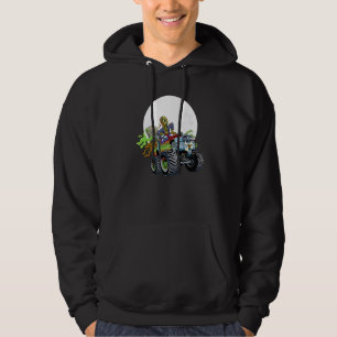 Zombie Monster Truck Creepy Halloween Scary Kids Hoodie