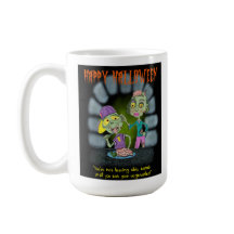 Zombie Mother and Son Halloween Mug