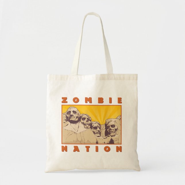 Zombie Nation Tote Bag--Nerdtastic Designs (Front)