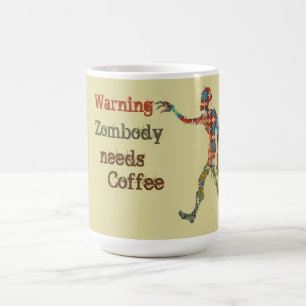 Zombie Needs Coffee Magic Mug