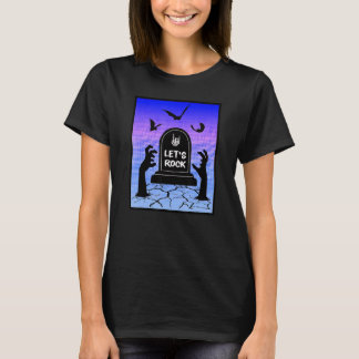 Zombie Needs To Rock Halloween Undead Design T-Shirt