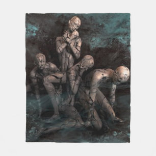 "Zombie Night" Creepy Fleece Blanket