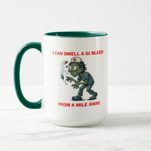 Zombie Nurse GI Bleed Shirt – Medical Dark Humour Mug