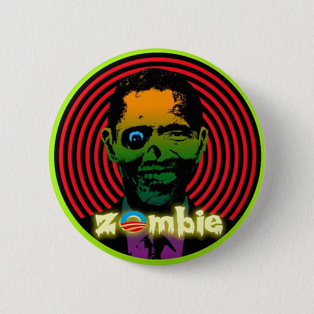 Zombie Obama 2012! 2 Inch Round Button (Front)