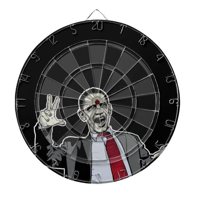 Zombie Obama Dart Board Sets (Front)