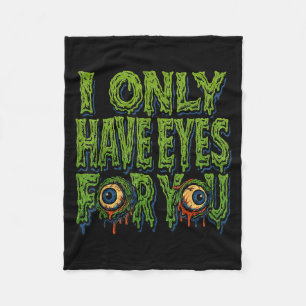 Zombie “only Eyes For You” Horror Valentine Creepy Fleece Blanket